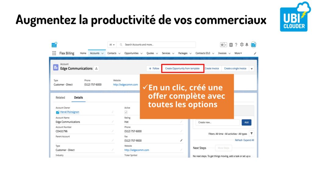 En 1 clic, augmenter la productivité commerciale avec des modèles d'offres